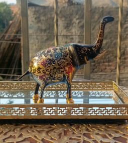 Handcrafted Multicolor Brass Elephant