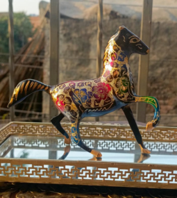 Handcrafted Multicolor Brass Horse