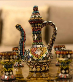 Traditional Glass & Bead Work Aftaba (Decorative Set)