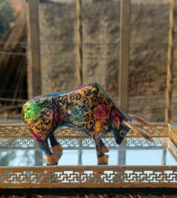 Beautiful Multicolor Brass Bull