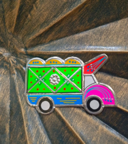 Metallic Truck Art Cultural Fridge Magnet (only1)