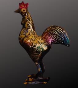 Handcrafted Multicolor Brass Roaster
