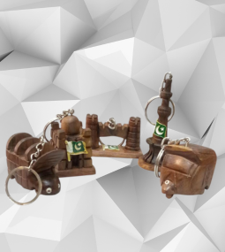 Wooden Monuments Keychains Set of 5