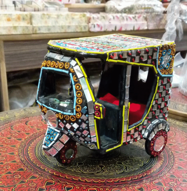 Beautiful Traditional Art Work Rickshaw – Mirror & Bead Craft (Large ...